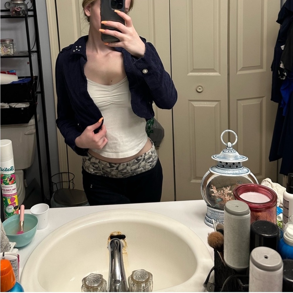 Navy Jeans jacket with small details
